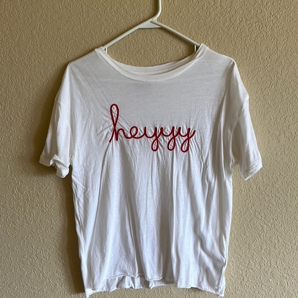 American Eagle hey white shirt size small - Picture 1 of 2